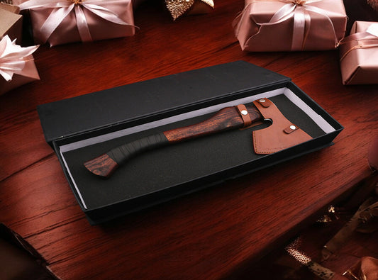 Handmade Carbon Steel Home Décor Axe and Hammer with Rosewood Handles. Pro-Bello1445