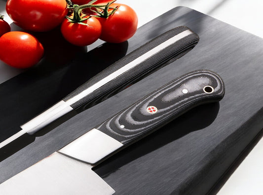 Custom Handmade J2 Steel Chef Knives Kitchen Set with Special G10 Sheet Handles. Pro1444