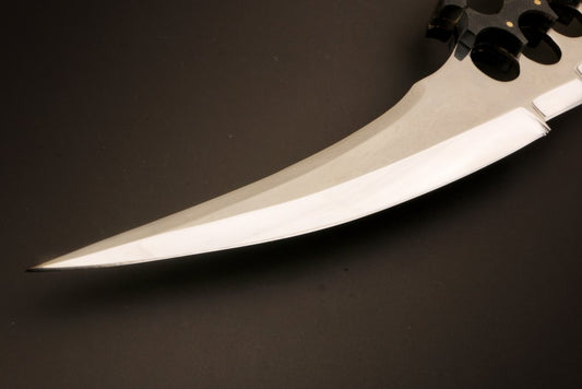 Handmade J2 Steel Long Edge Axe Gear with Black Horn Knuckle Type Handle. Pro-Tenace1607