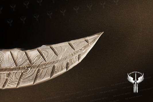 Handmade Damascus Steel Full Tang Karambit Knife Packed in Wooden Box. Pro1707
