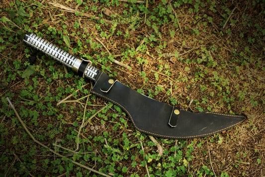 Handmade Traditional Viking Powder Coated long Metal Handle Camping Axe. Pro-Bello1891