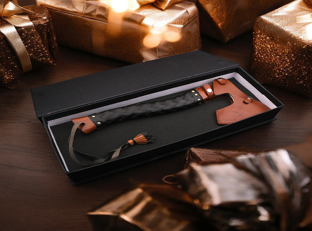 Handmade High Carbon Steel Medieval Axe with Wrapped Ash Wood Shaft. Pro-Bello1442