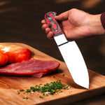 Custom Handmade J2 Steel Six Pieces Kitchen Chef Knives Set with G10 Handles. Free Engraving and USA Shipping. Pro-Robusto1451