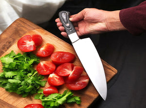 Custom Handmade J2 Steel Chef Knives Kitchen Set with Special Dollar Sheet Handles.  Free Damascus Steel Ring, Pro-Robusto1444