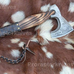 Handmade High Carbon Steel Home Décor Axe Gear with Dark Wood Shaft.  Free Gift Damascus Steel Ring. Pro-Bello1441