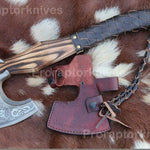 Handmade High Carbon Steel Home Décor Axe Gear with Dark Wood Shaft.  Free Gift Damascus Steel Ring. Pro-Bello1441