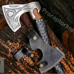 Handmade High Carbon Steel Medieval Home Décor Axe Gear with Ash Wood Shaft.  Free Damascus Steel Ring. Pro-Bello1442