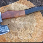 Handmade Carbon Steel Home Décor Axe and Hammer with Rosewood Handles.  Free Damascus Steel Ring.  Pro-Bello1445