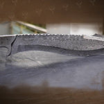 Handmade Damascus Steel Hunting Bowie Knife with Bull Horn Handle. Pro-Vigoroso1461