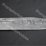 Handmade Damascus Steel Hunting Bowie with Rosewood and Brass lining handle. Pro-Vigoroso1462