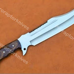 Handmade J2 Steel Hunting Bowie Knife with Dark Rosewood Handle. Pro-Vigoroso1463