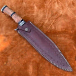 Handmade Damascus Steel Hunting Rambo Bowie Knife with Resin & Bull Horn Handle. Pro1467