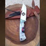 Handmade J2 Steel Cross Cut Camping Gadget with Customized Pic on Handle. Pro-Tenace1525