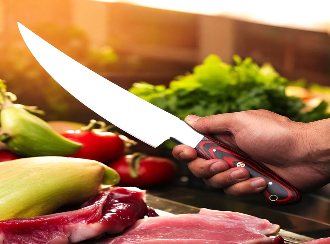 Custom Handmade J2 Steel Kitchen Chef Knives Set.  Free Damascus Steel Ring. Pro-Robusto1443