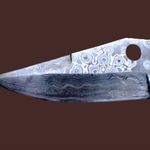 Handmade Damascus Steel Pocket Knife with Lamb Horn Handle. Free Engraving and USA Shipping.  Pro-Vigoroso1472