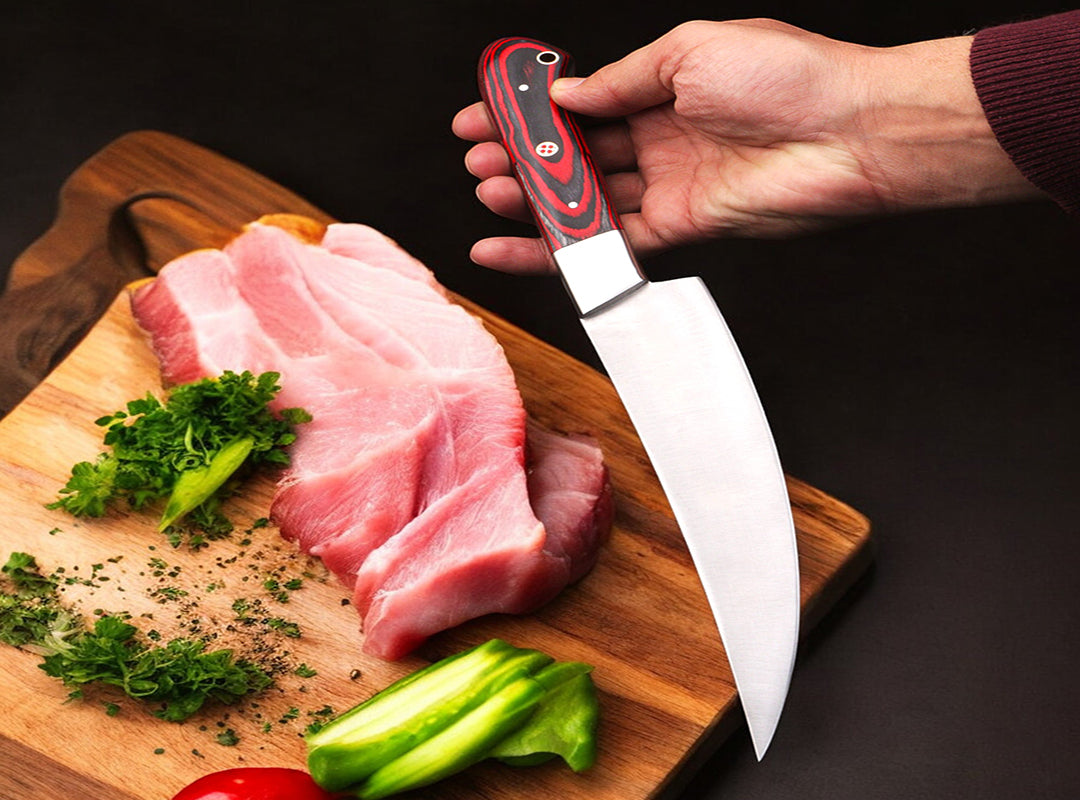 Custom Handmade J2 Steel Kitchen Chef Knives Set.  Free Damascus Steel Ring. Pro-Robusto1443