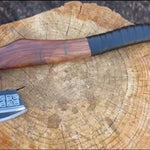 Handmade Carbon Steel Home Décor Axe and Hammer with Rosewood Handles.  Free Damascus Steel Ring.  Pro-Bello1445