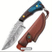 Handmade Stainless Steel Skinner Knife with Wood Handle and Sheath. Pro-Tenace6061