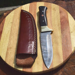 Handmade Damascus steel Camping Skinner Gear with Micarta Handle. Pro-Tenace1526