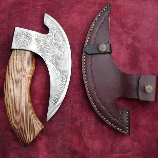 Handmade High Carbon Steel Skull Etched Edge Pizza Cutter Gear. Pro-Bello1491