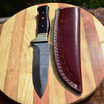 Handmade Damascus steel Camping Skinner Gear with Micarta Handle. Pro-Tenace1526