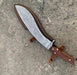 Handmade Damascus Steel Hunting Kukri Knife With Dark Wood Handle. Pro1450