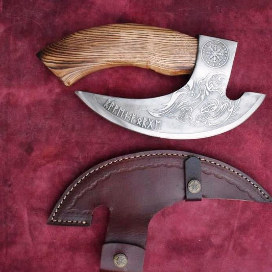 Handmade High Carbon Steel Skull Etched Edge Pizza Cutter Gear. Pro-Bello1491