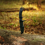 High carbon steel black coated hunting tracker TANTO knife. Pro-Capolavoro1892