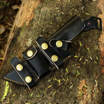 High carbon steel black coated hunting tracker TANTO knife. Pro-Capolavoro1892