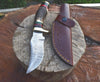 Handmade Damascus steel Stag Handle Camping Gear with Brass Bolster. Pro-Tenace1520