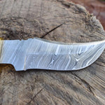 Handmade Damascus steel Stag Handle Camping Gear with Brass Bolster. Pro-Tenace1520