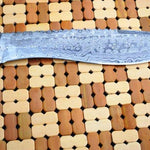 Handmade Damascus Steel Hunting Bowie Knife with Bull Horn Handle. Pro-Vigoroso1461