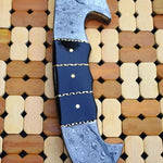 Handmade Damascus Steel Hunting Bowie Knife with Bull Horn Handle. Pro-Vigoroso1461