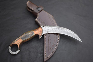 Handmade Damascus steel Karambit Knife with Dollar Sheet Handle. Pro-Netto1540