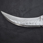 Handmade Damascus steel Karambit Knife with Dollar Sheet Handle. Pro-Netto1540