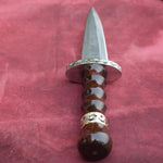 Handmade Damascus steel Dagger Knife with Dark Wood Handle. Pro-Diese1545