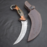 Handmade Damascus steel Karambit Knife with Dollar Sheet Handle. Pro-Netto1540