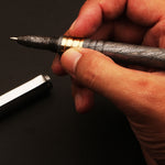 Handcrafted Lavish Damascus steel ballpoint pen with Brass Fittings. Pro-Regalo7004