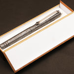 Handmade Splendor Damascus steel ballpoint pen with Pocket Clipper. Pro-Regalo7005