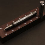 Handmade Splendor Damascus steel ballpoint pen with Pocket Clipper. Pro-Regalo7005