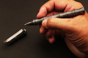 Handmade Damascus steel Pen Custom with Screw Cap and Pocket Clipper. Pro-Regalo7006