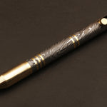 Art Work Custom Hand Forged Damascus steel Ballpoint Pen with Rotating Button. Pro- Regalo7007