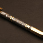 Art Work Custom Hand Forged Damascus steel Ballpoint Pen with Rotating Button. Pro- Regalo7007