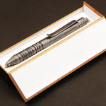 Hand forged Damascus steel Twisted Pattern ballpoint pen with Splines Button. Pro-Regalo7008