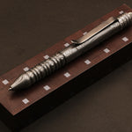 Hand forged Damascus steel Twisted Pattern ballpoint pen with Splines Button. Pro-Regalo7008