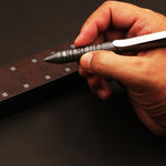 Hand forged Damascus steel Twisted Pattern ballpoint pen with Splines Button. Pro-Regalo7008