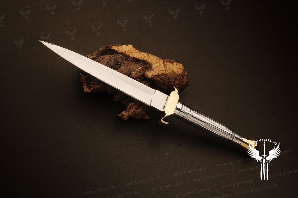 Handmade J2 steel Dagger Knife with Metal Threads Handle. Pro-Diese1702