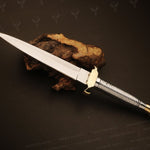 Handmade J2 steel Dagger Knife with Metal Threads Handle. Pro-Diese1702