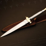 Handmade J2 steel Dagger Knife with Metal Threads Handle. Pro-Diese1702