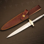 Handmade J2 steel Dagger Knife with Metal Threads Handle. Pro-Diese1702